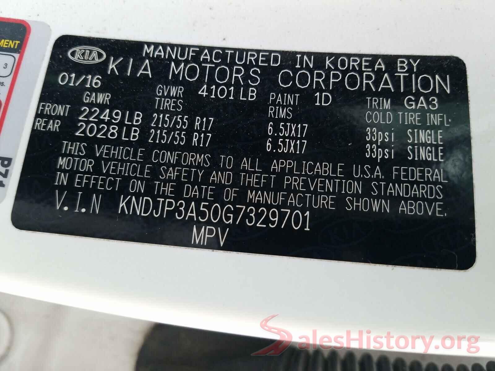 KNDJP3A50G7329701 2016 KIA SOUL