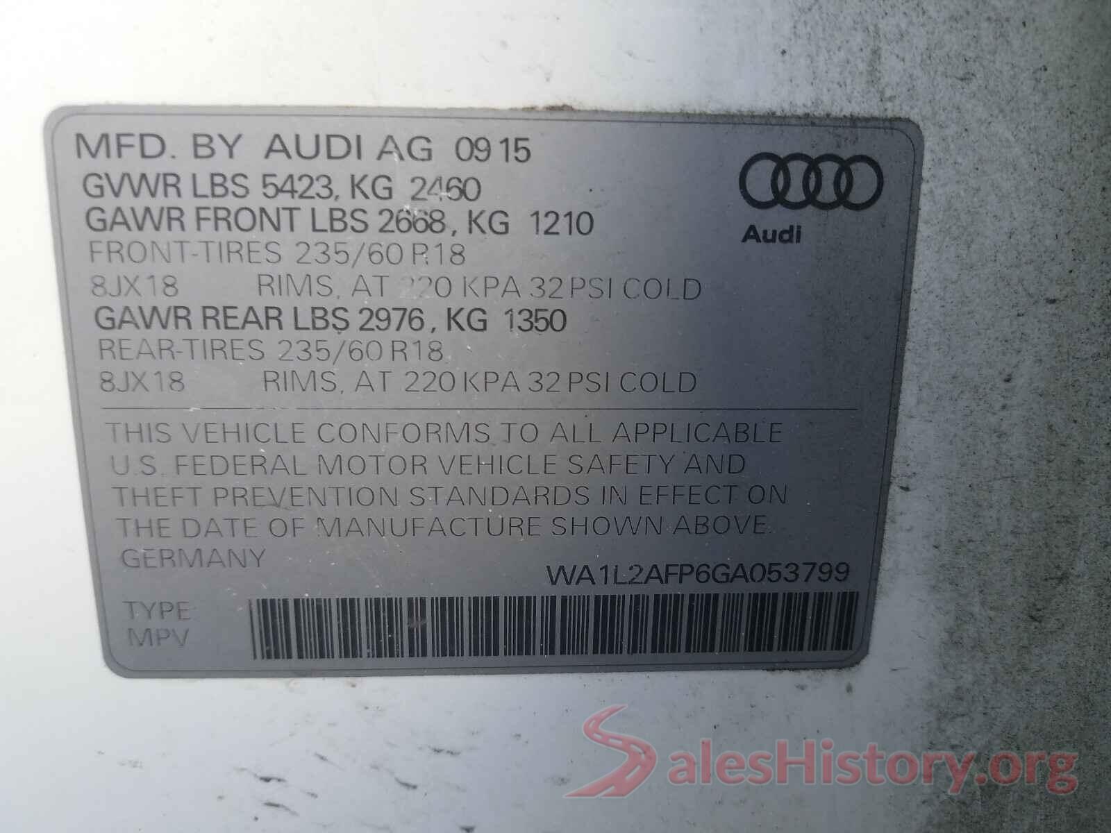 WA1L2AFP6GA053799 2016 AUDI Q5