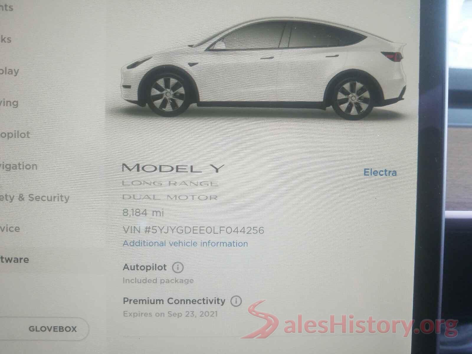 5YJYGDEE0LF044256 2020 TESLA MODEL Y