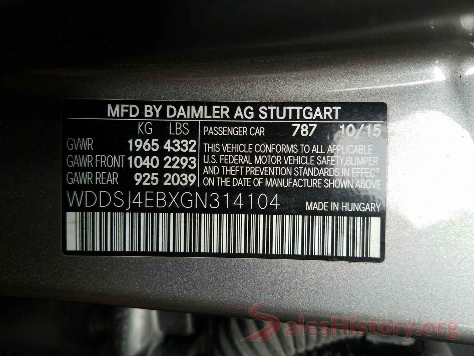 WDDSJ4EBXGN314104 2016 MERCEDES-BENZ C CLASS