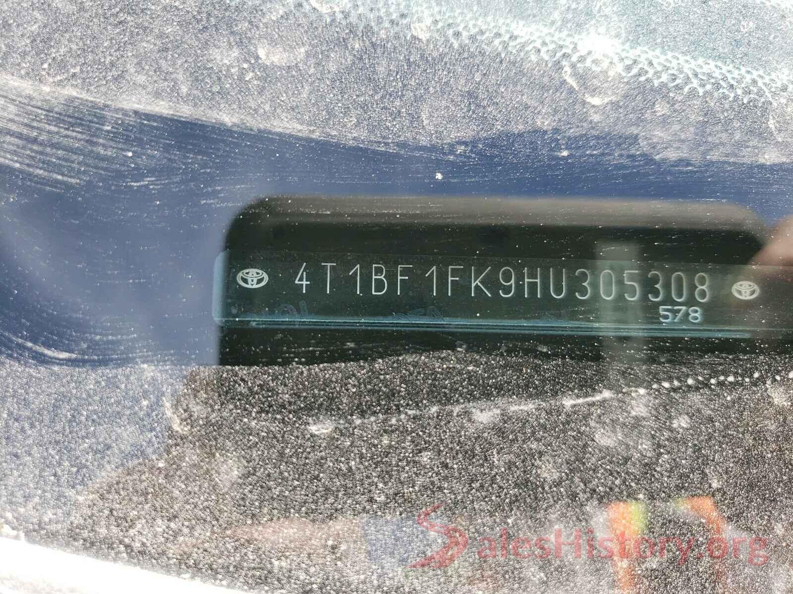 4T1BF1FK9HU305308 2017 TOYOTA CAMRY