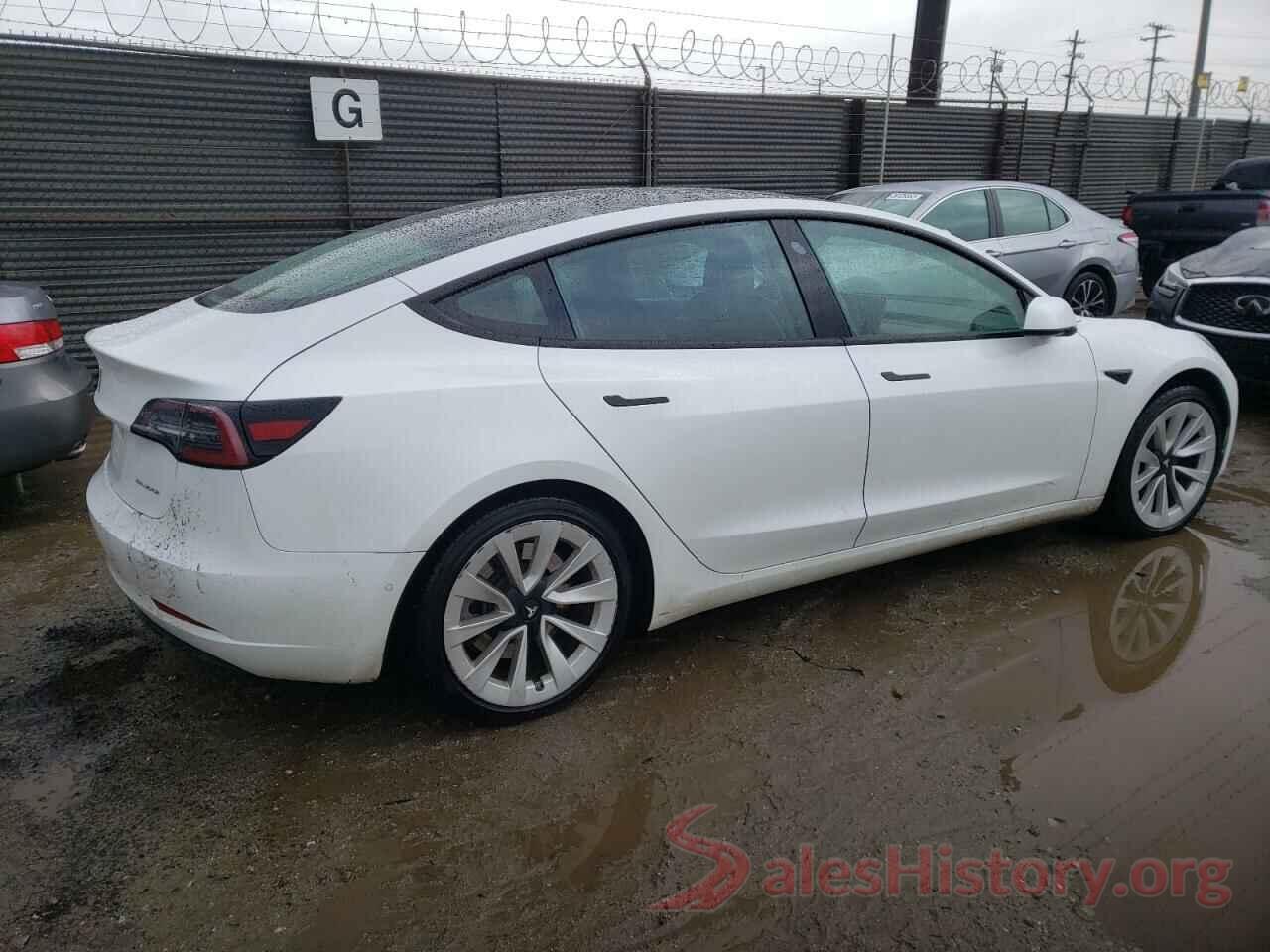 5YJ3E1EB7NF143602 2022 TESLA MODEL 3