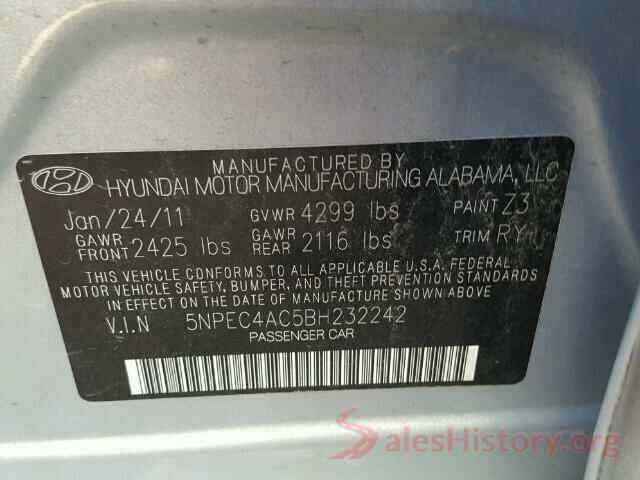 5NPEC4AC5BH232242 2011 HYUNDAI SONATA