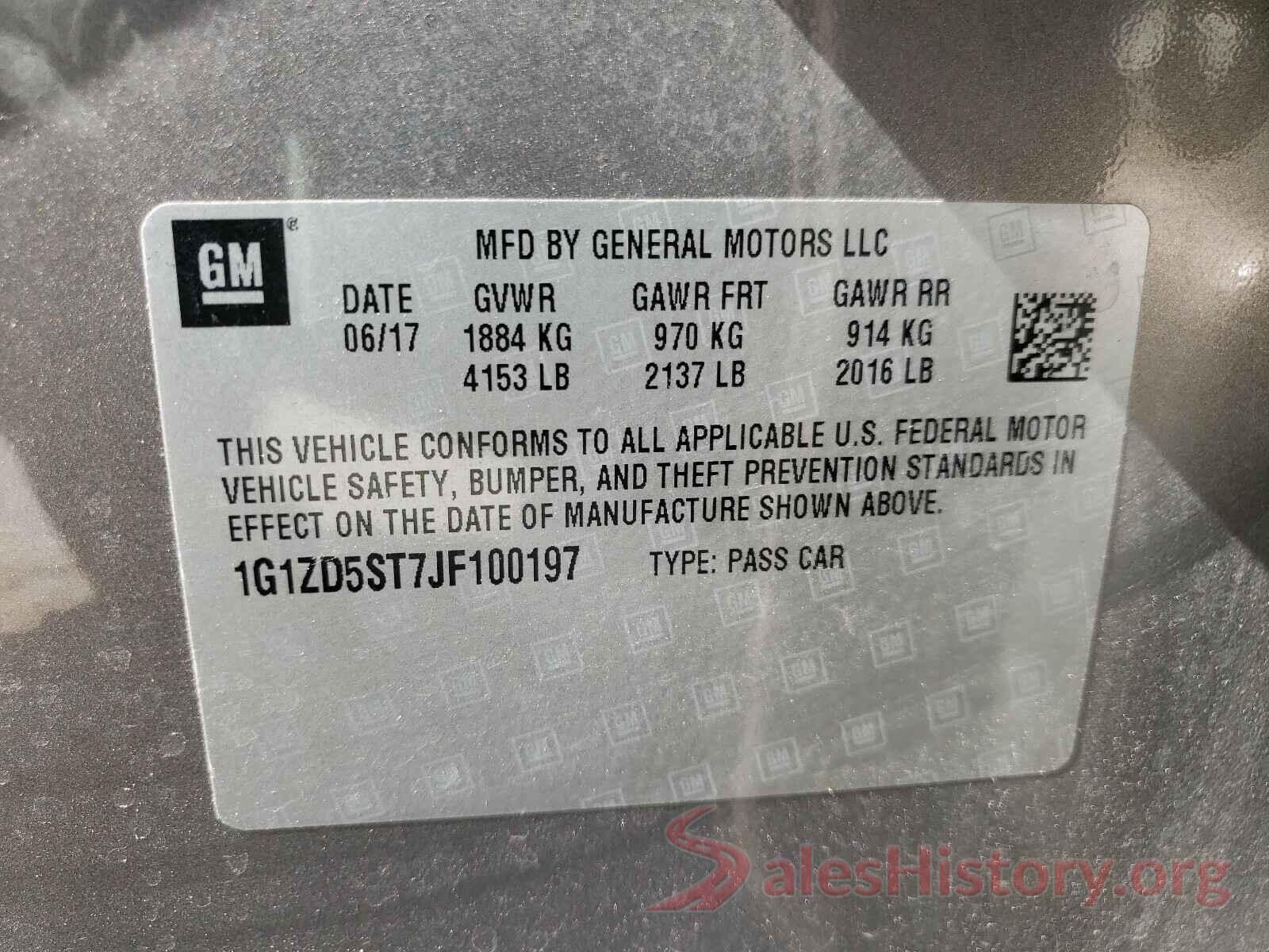 1G1ZD5ST7JF100197 2018 CHEVROLET MALIBU