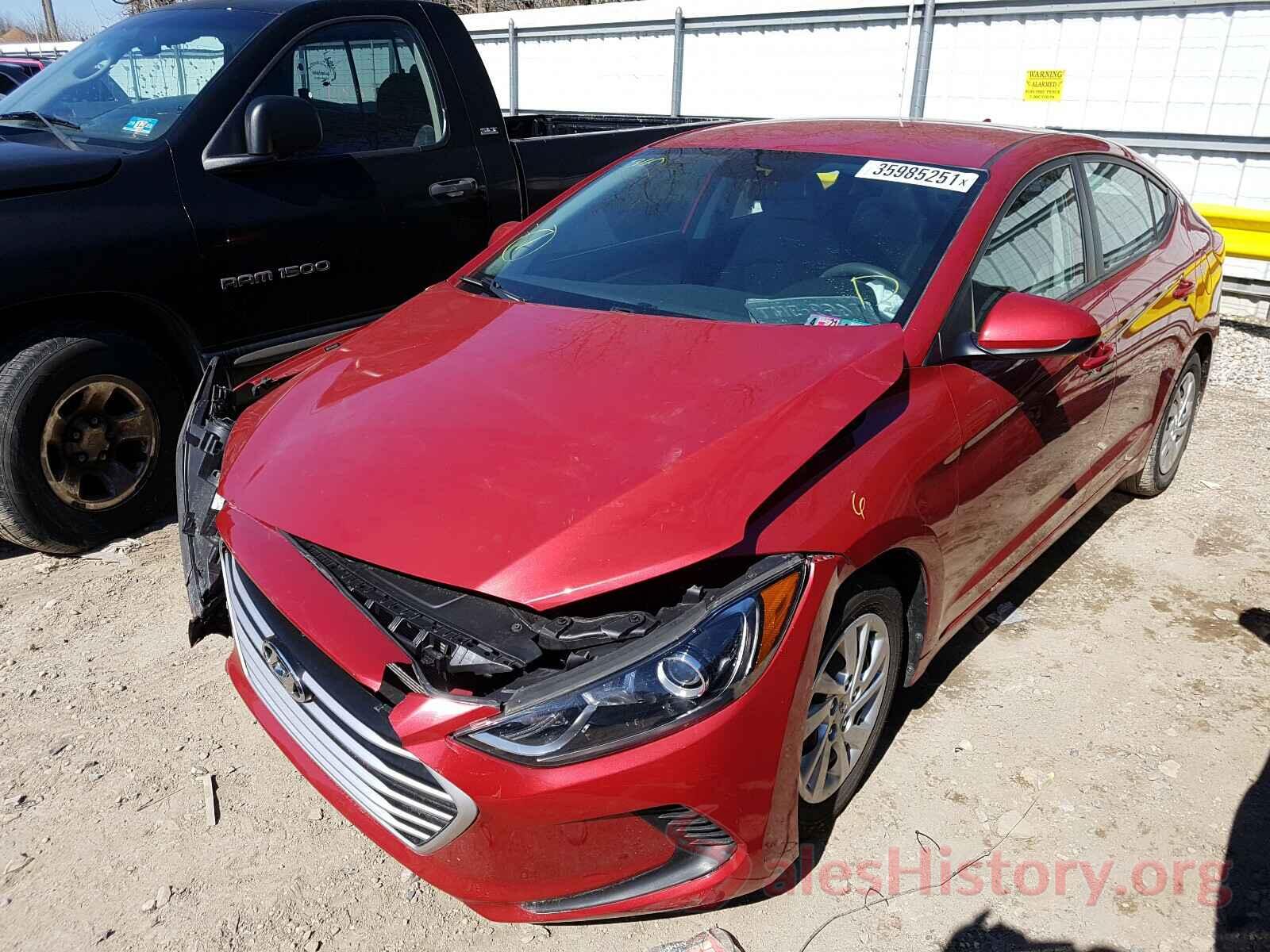 5NPD74LF8HH156015 2017 HYUNDAI ELANTRA