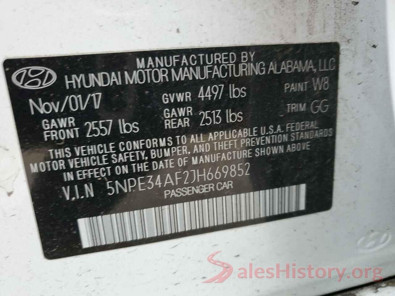 5NPE34AF2JH669852 2018 HYUNDAI SONATA