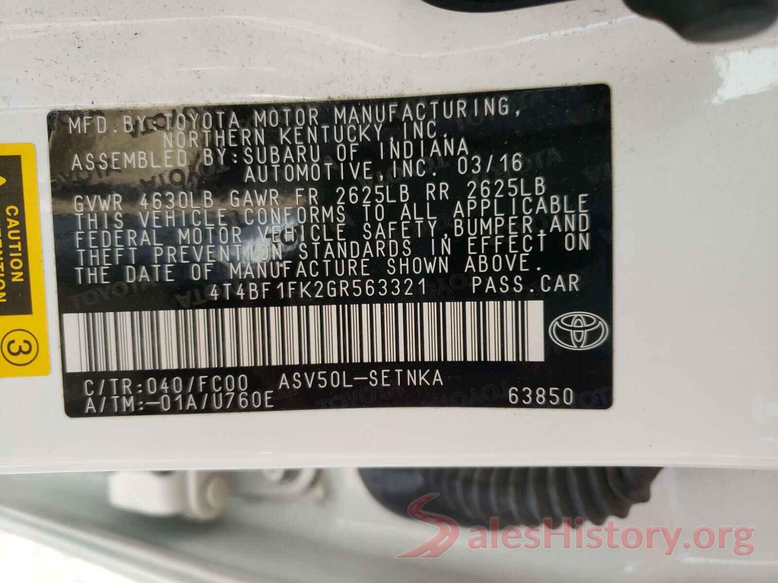 4T4BF1FK2GR563321 2016 TOYOTA CAMRY