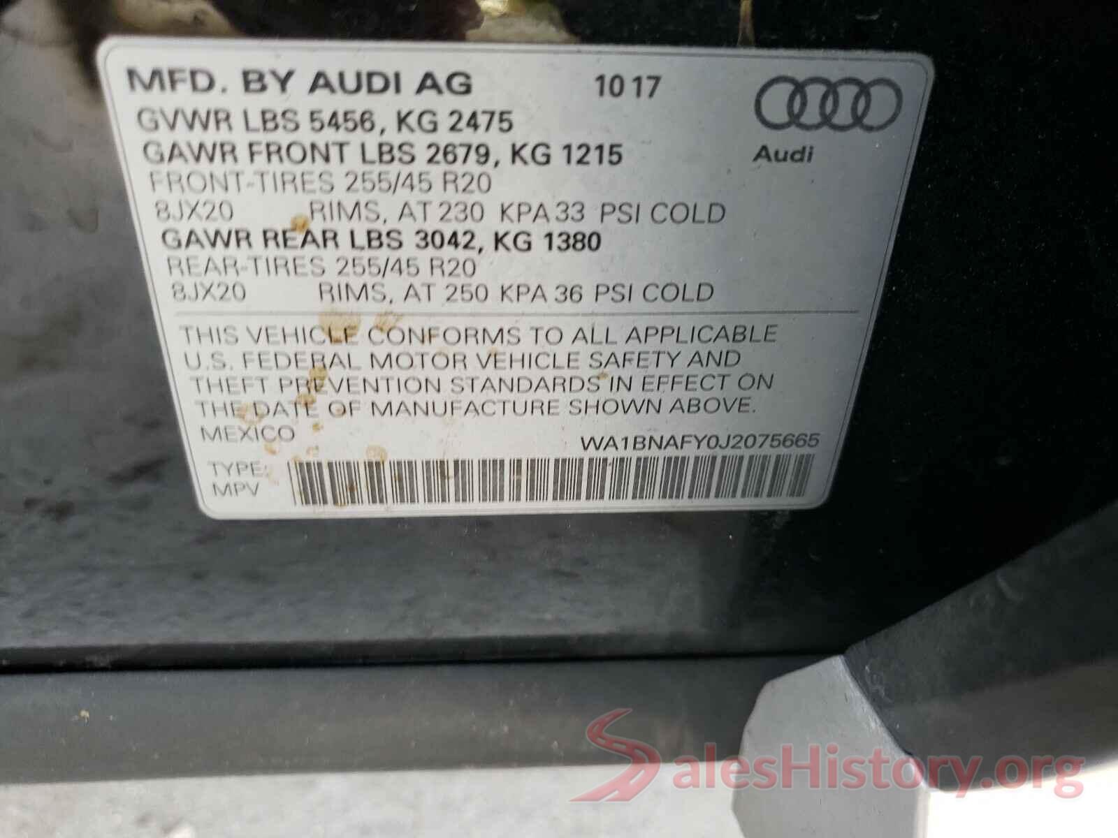 WA1BNAFY0J2075665 2018 AUDI Q5