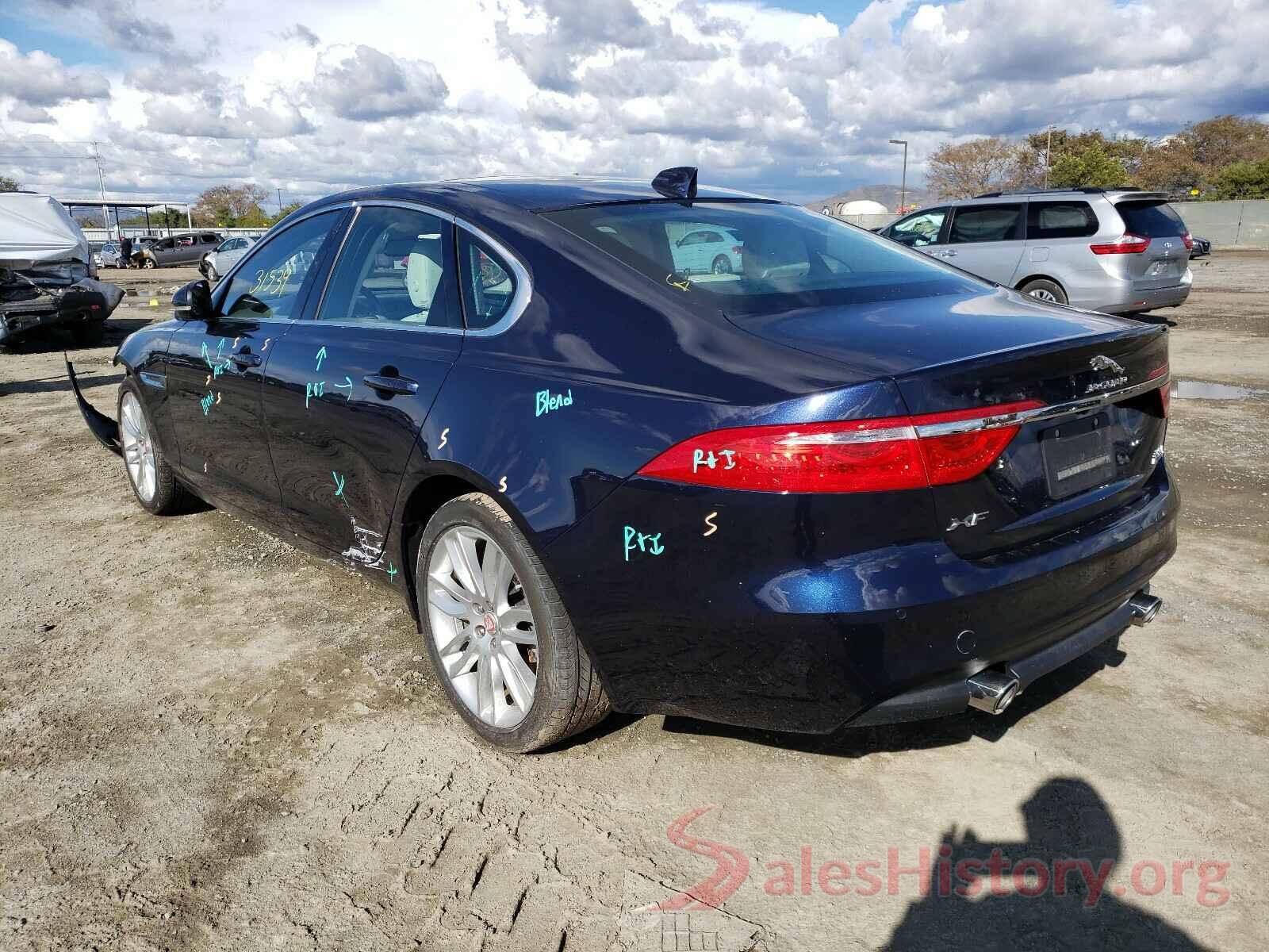 SAJBK4BV7GCY17267 2016 JAGUAR XF