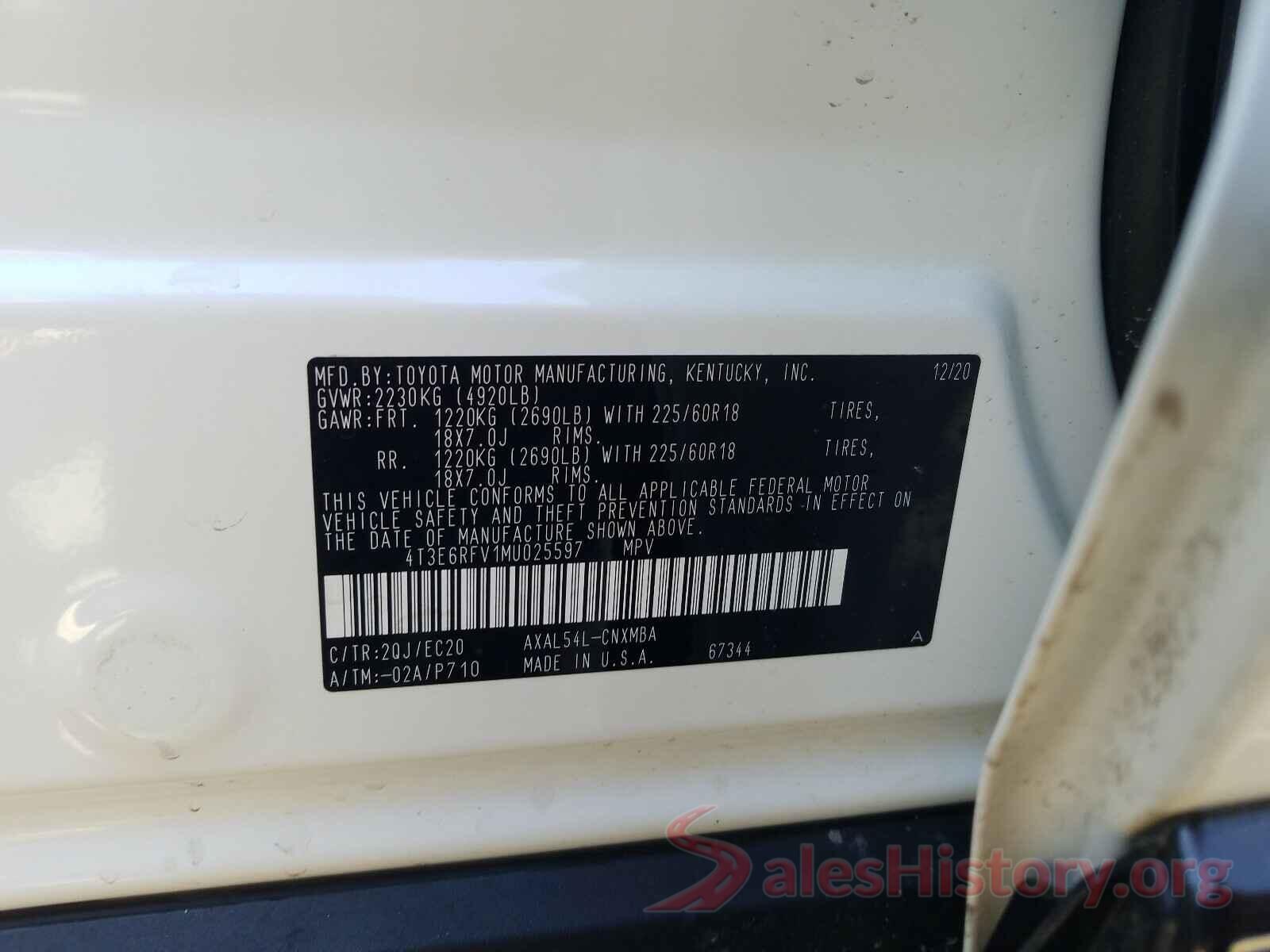 4T3E6RFV1MU025597 2021 TOYOTA RAV4