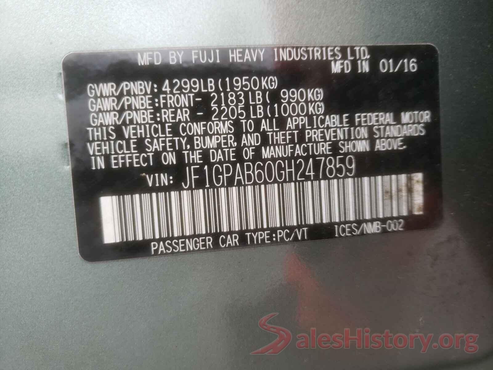 JF1GPAB60GH247859 2016 SUBARU IMPREZA