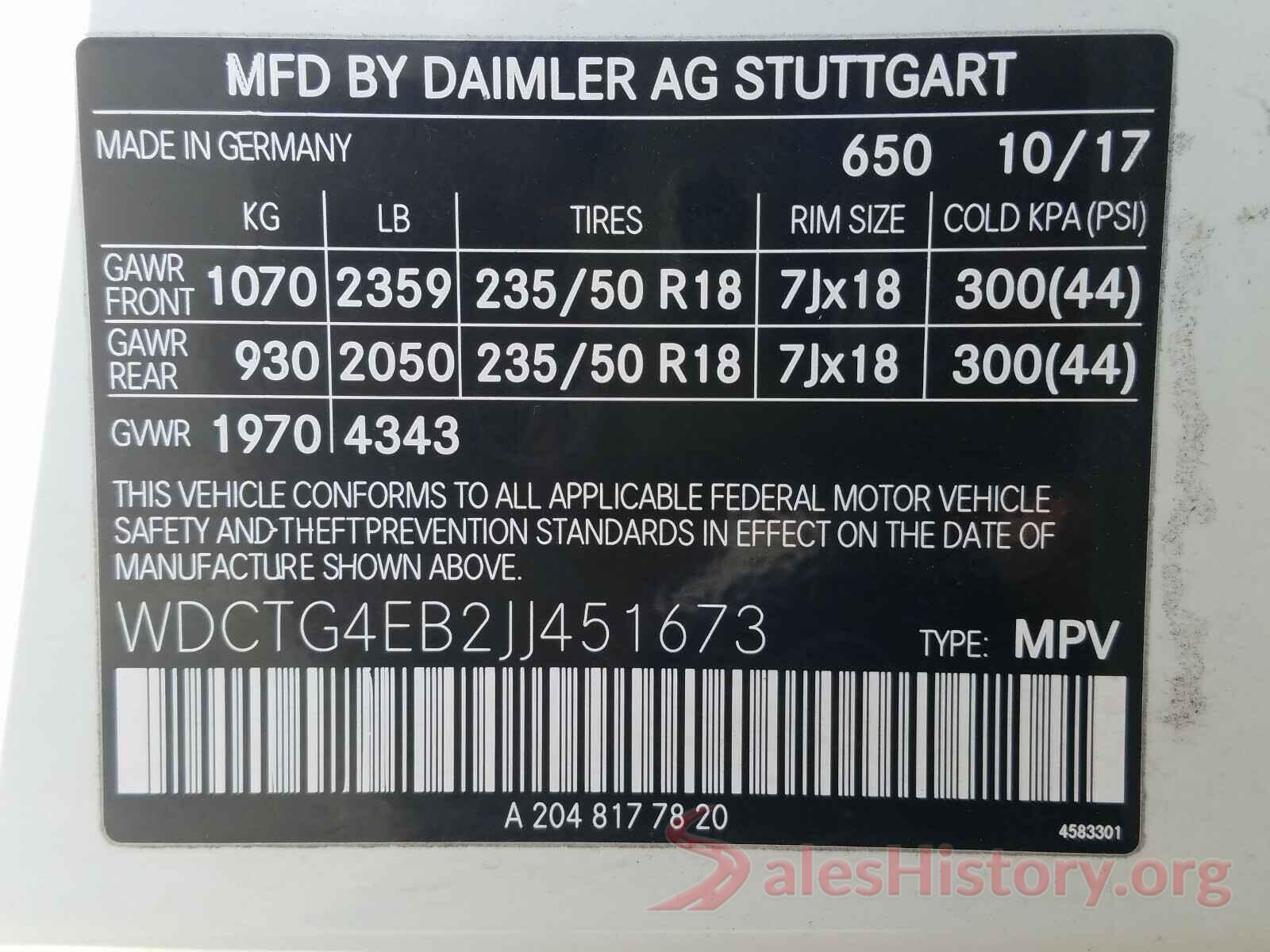 WDCTG4EB2JJ451673 2018 MERCEDES-BENZ G CLASS