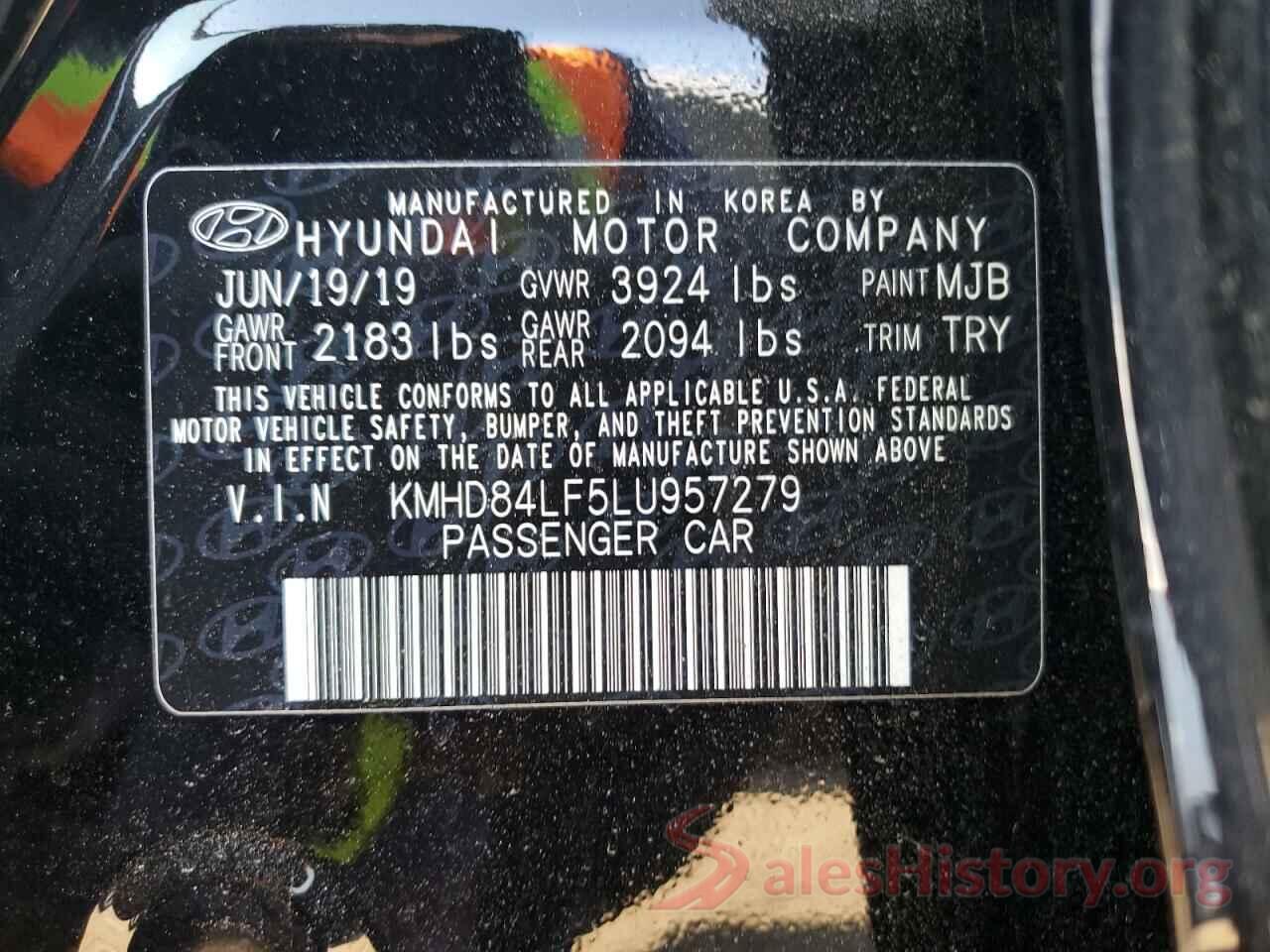 KMHD84LF5LU957279 2020 HYUNDAI ELANTRA