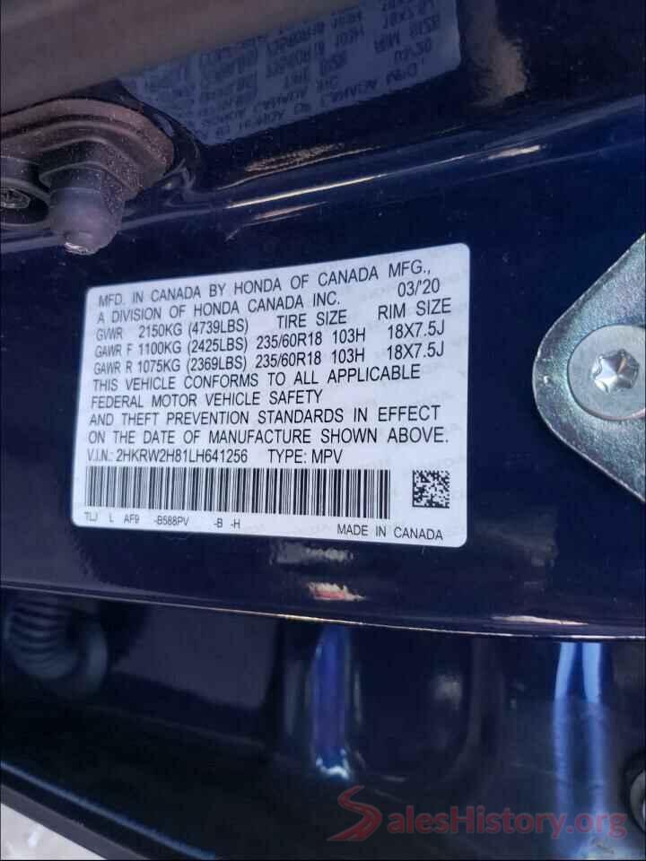 2HKRW2H81LH641256 2020 HONDA CRV