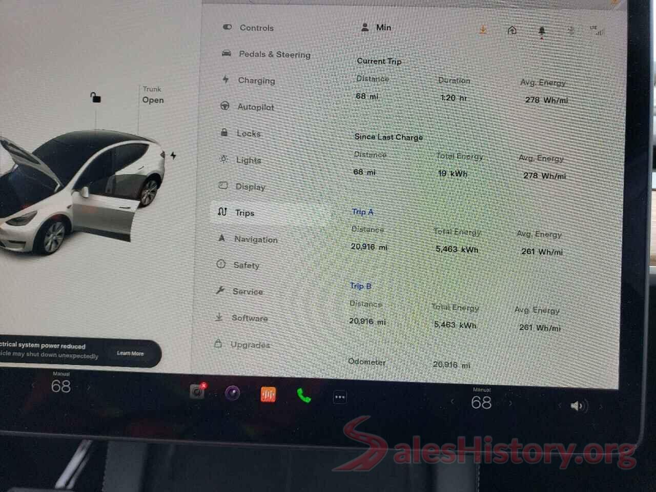 5YJYGDEEXMF131261 2021 TESLA MODEL Y