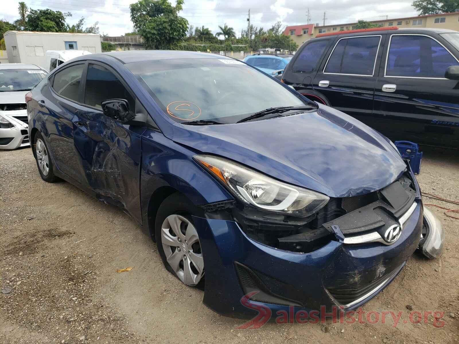 5NPDH4AE4GH701083 2016 HYUNDAI ELANTRA