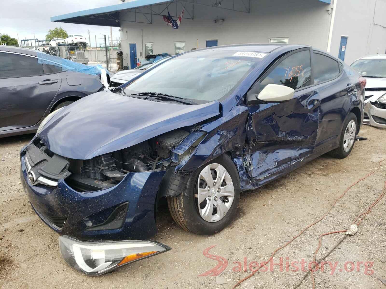 5NPDH4AE4GH701083 2016 HYUNDAI ELANTRA