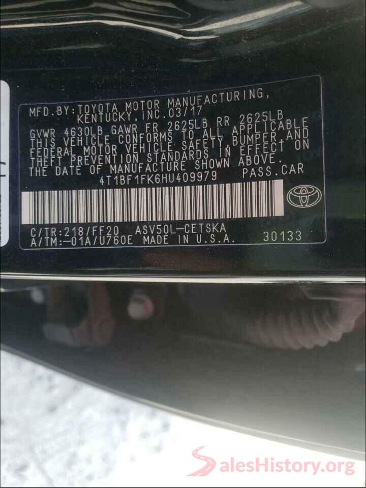 4T1BF1FK6HU409979 2017 TOYOTA CAMRY