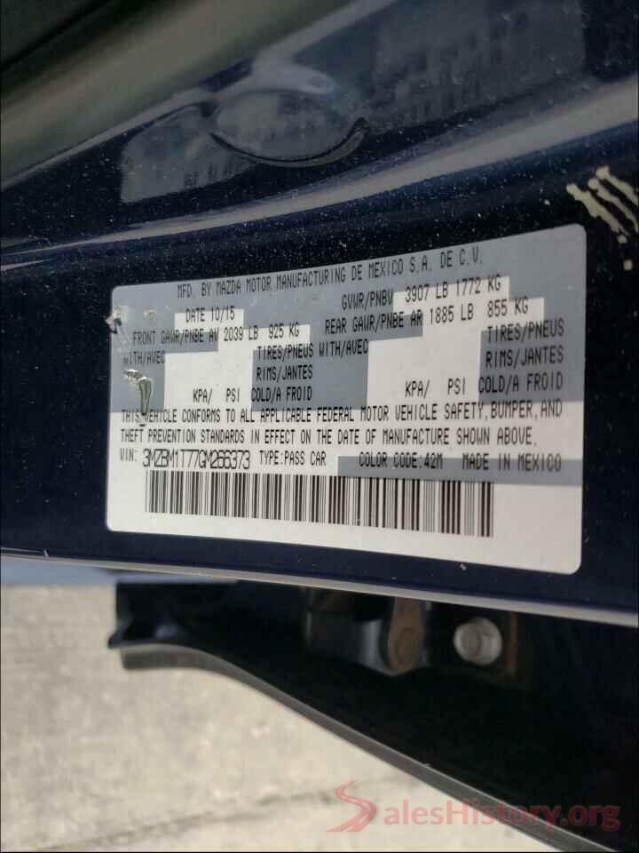 3MZBM1T77GM266373 2016 MAZDA 3