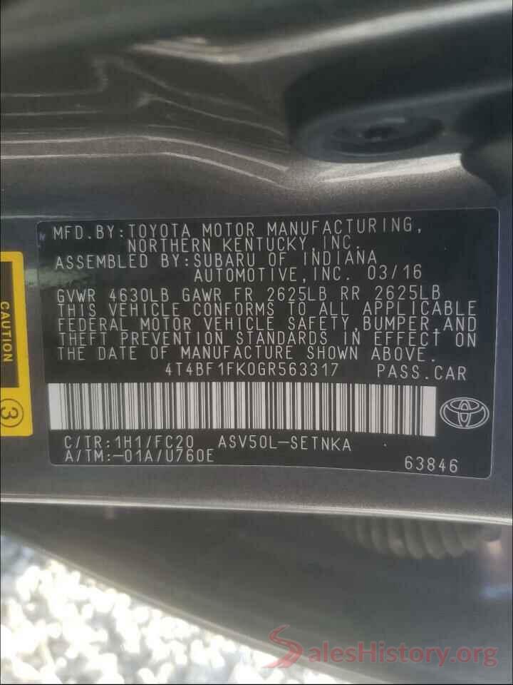 4T4BF1FK0GR563317 2016 TOYOTA CAMRY