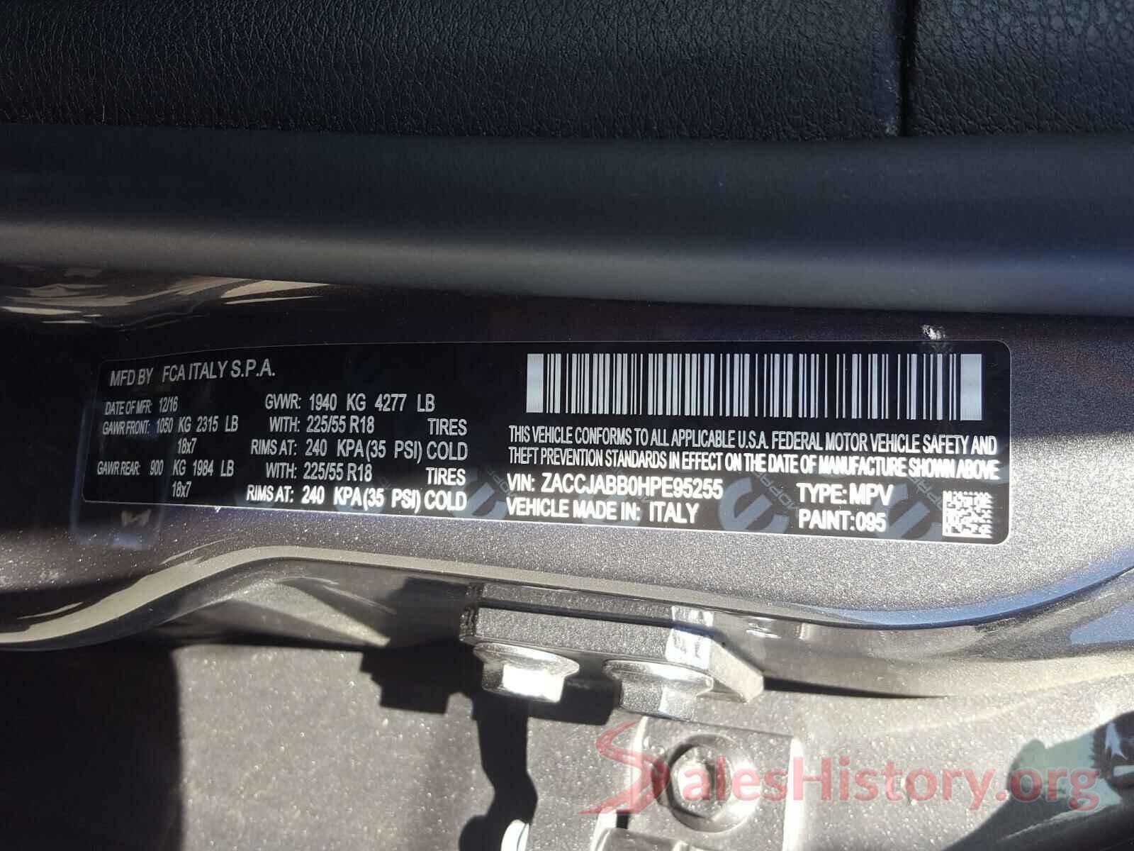 ZACCJABB0HPE95255 2017 JEEP RENEGADE