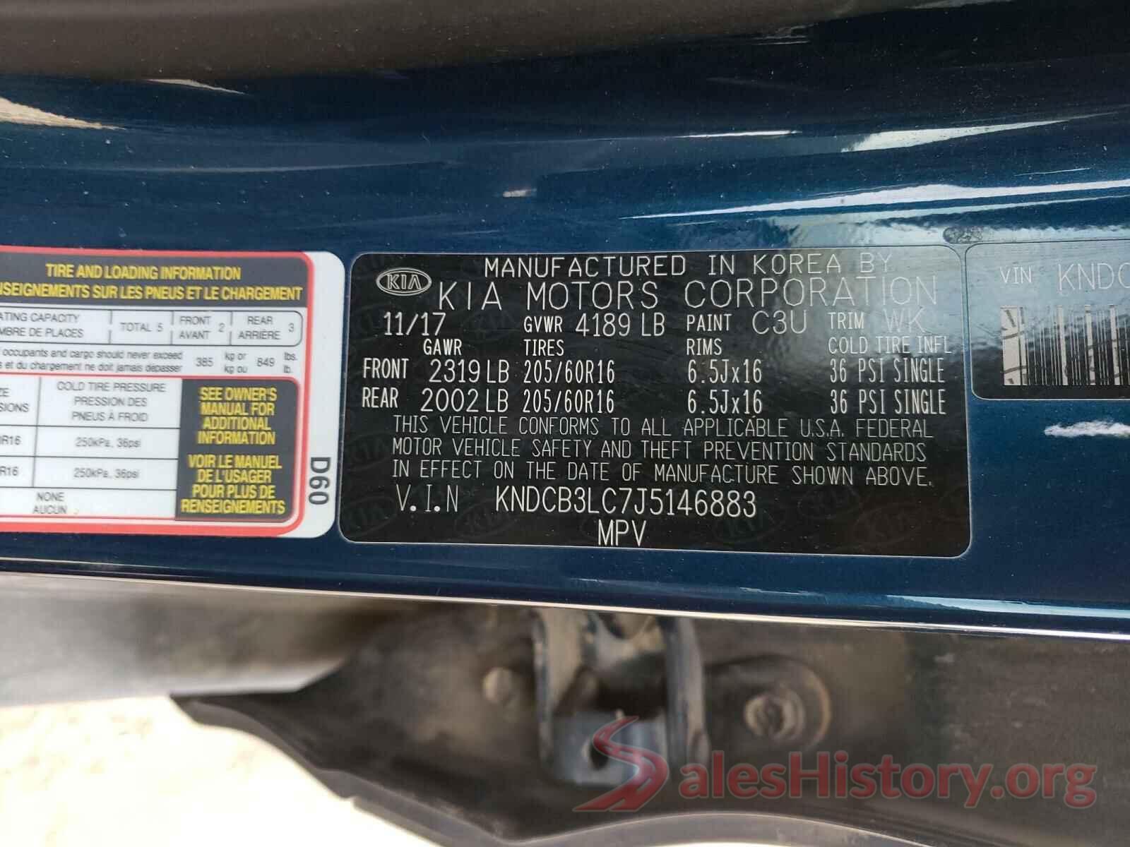 KNDCB3LC7J5146883 2018 KIA NIRO