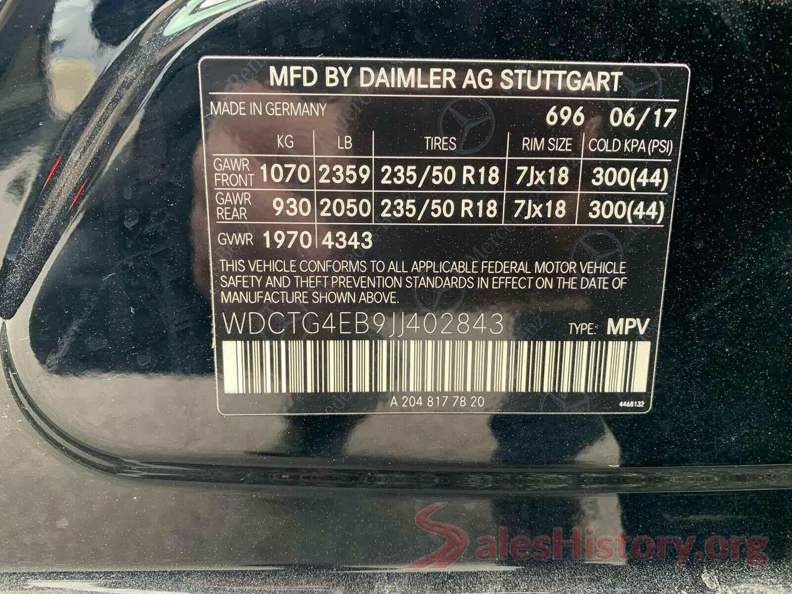 WDCTG4EB9JJ402843 2018 MERCEDES-BENZ G CLASS