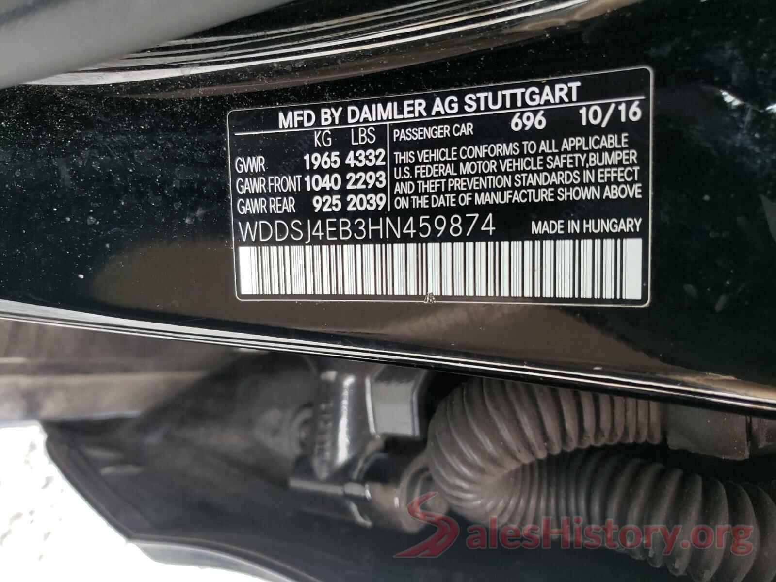 WDDSJ4EB3HN459874 2017 MERCEDES-BENZ C CLASS