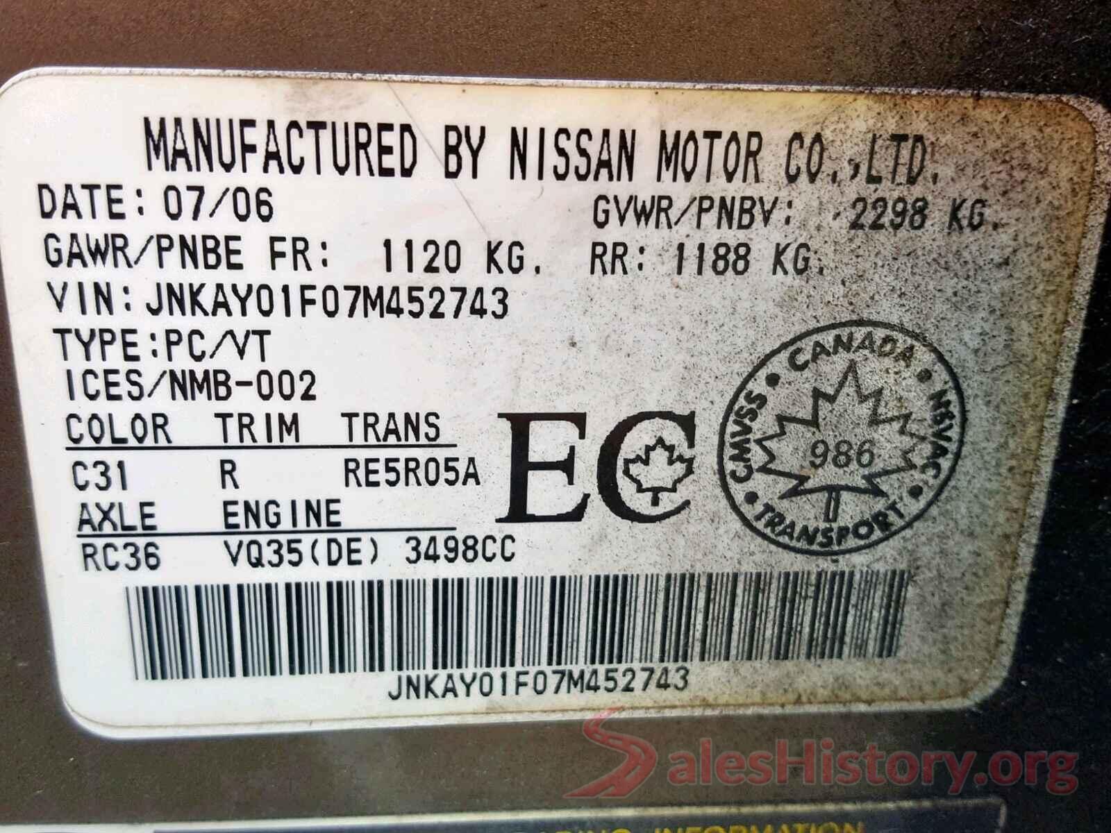 JNKAY01F07M452743 2007 INFINITI M35 BASE