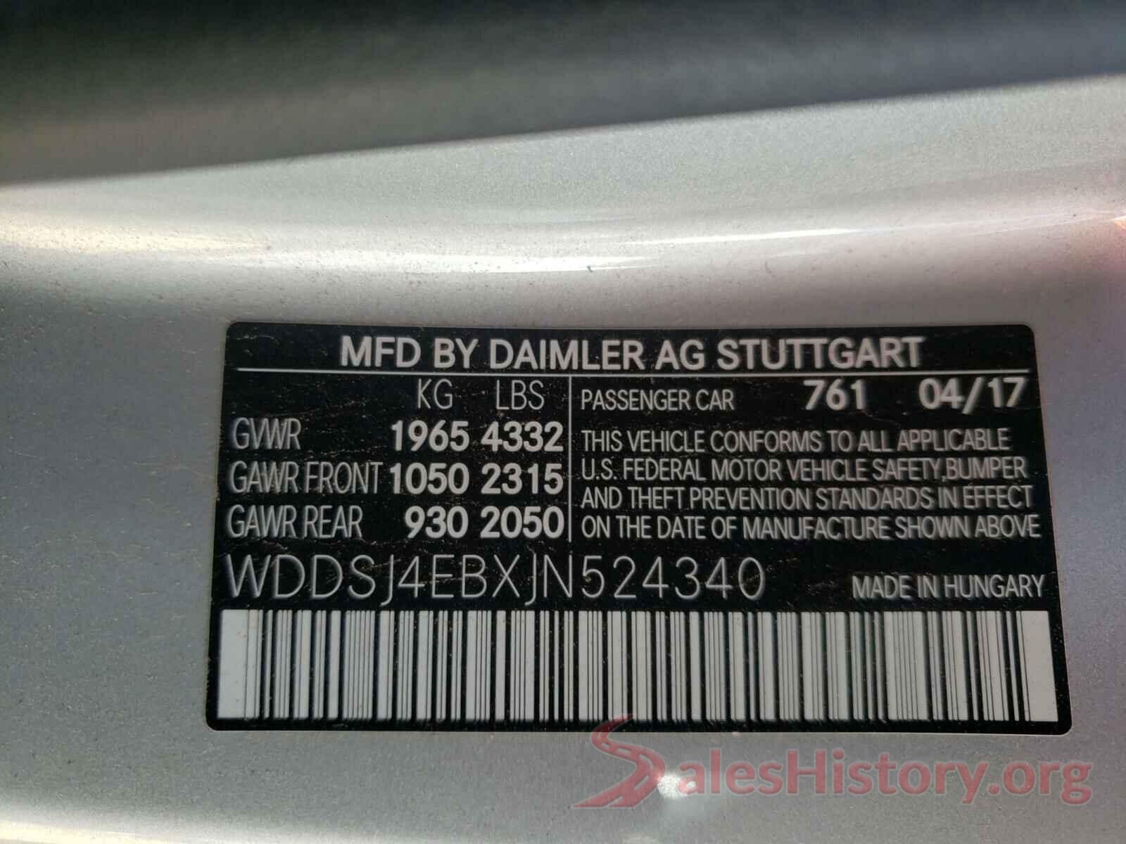 WDDSJ4EBXJN524340 2018 MERCEDES-BENZ C CLASS