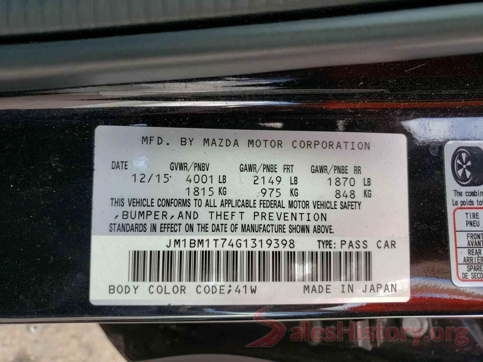 JM1BM1T74G1319398 2016 MAZDA 3