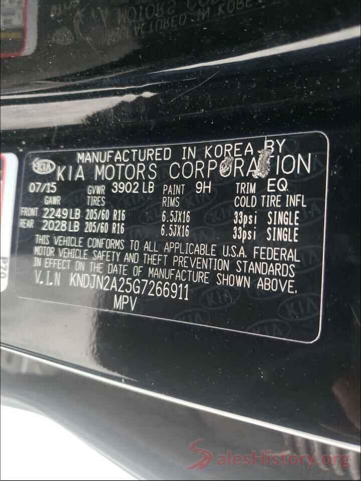 KNDJN2A25G7266911 2016 KIA SOUL