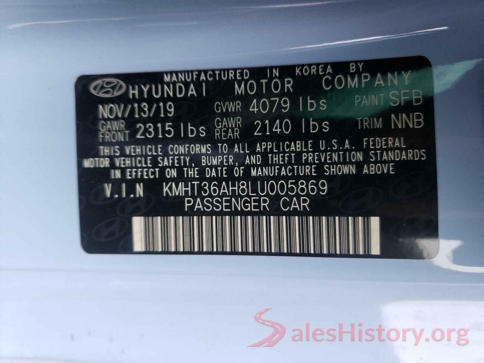 KMHT36AH8LU005869 2020 HYUNDAI VELOSTER