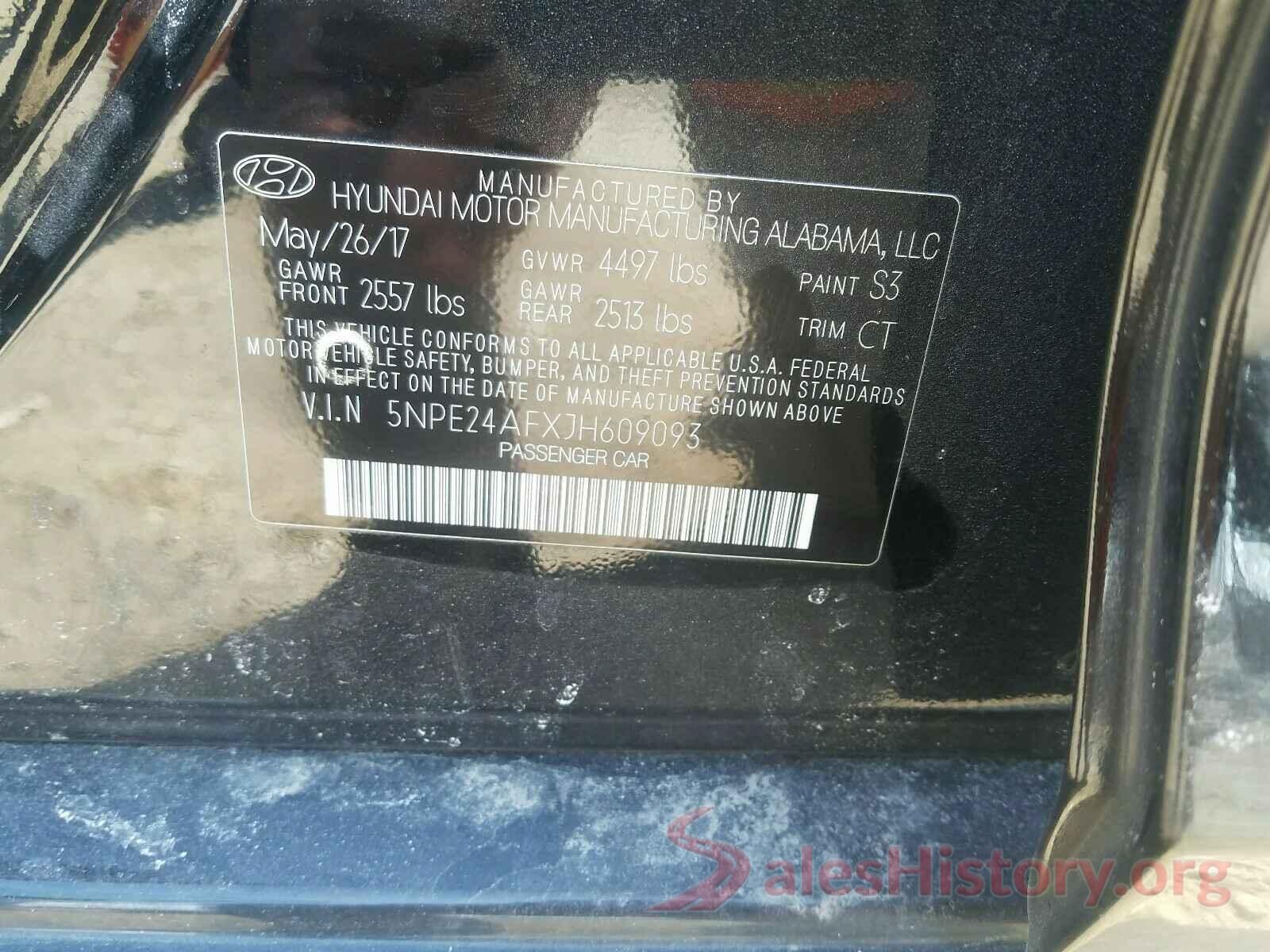 5NPE24AFXJH609093 2018 HYUNDAI SONATA