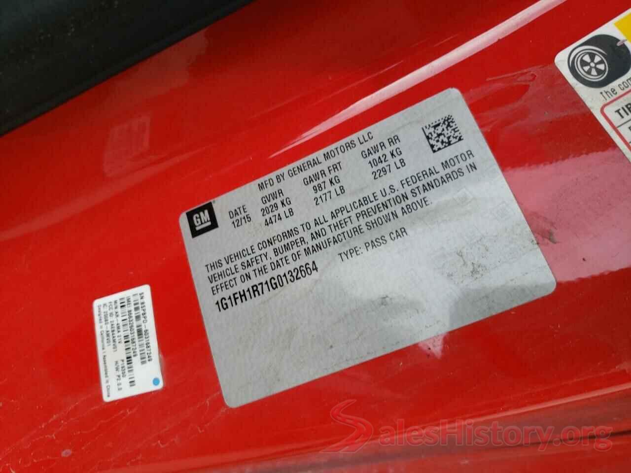 1G1FH1R71G0132664 2016 CHEVROLET CAMARO