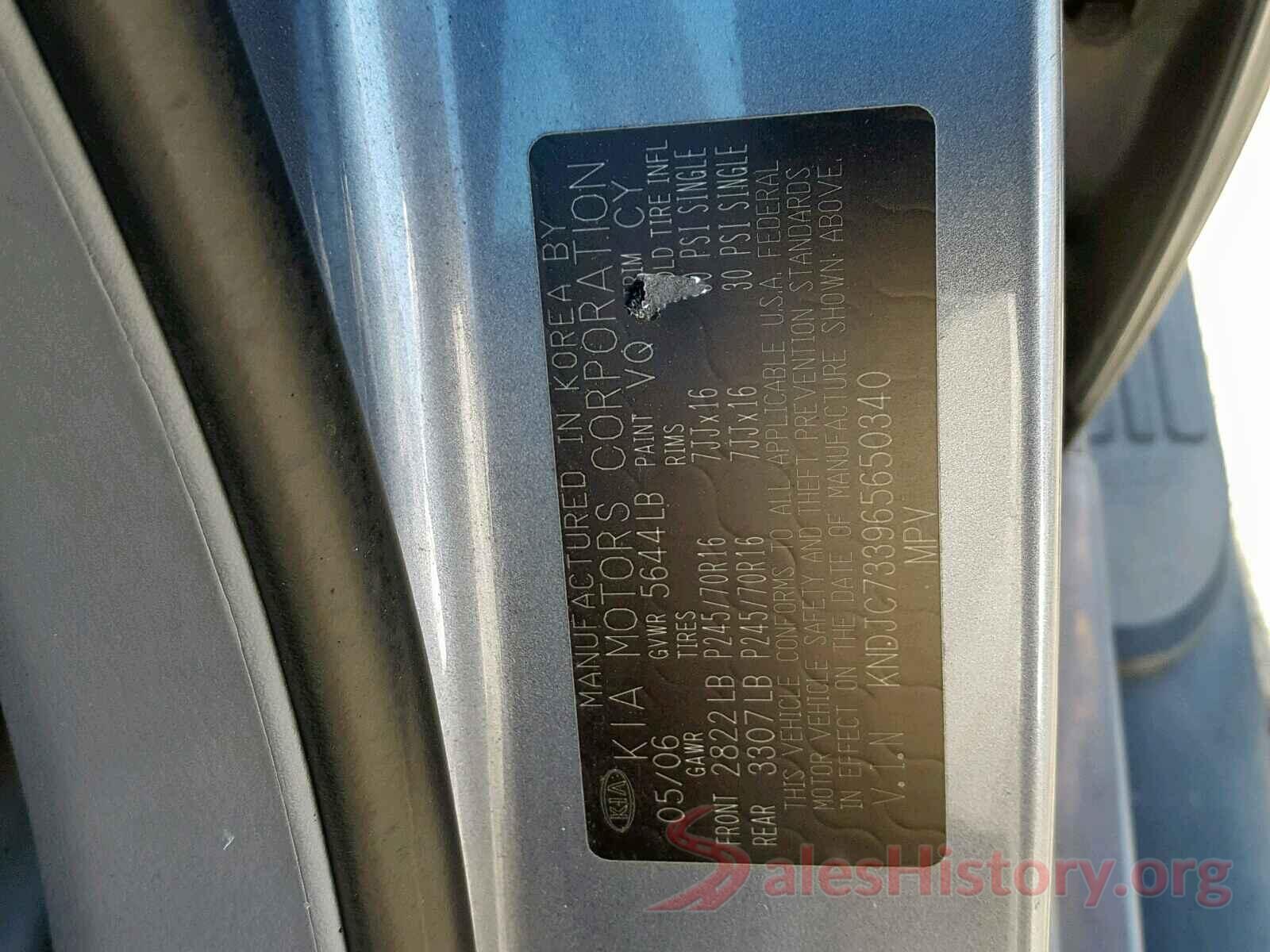 KNDJC733965650340 2006 KIA SORENTO EX