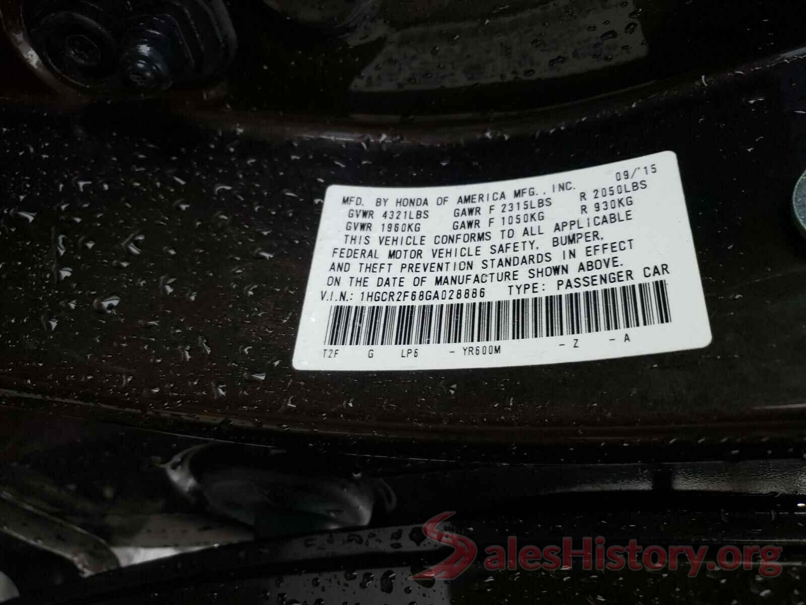 1HGCR2F68GA028886 2016 HONDA ACCORD