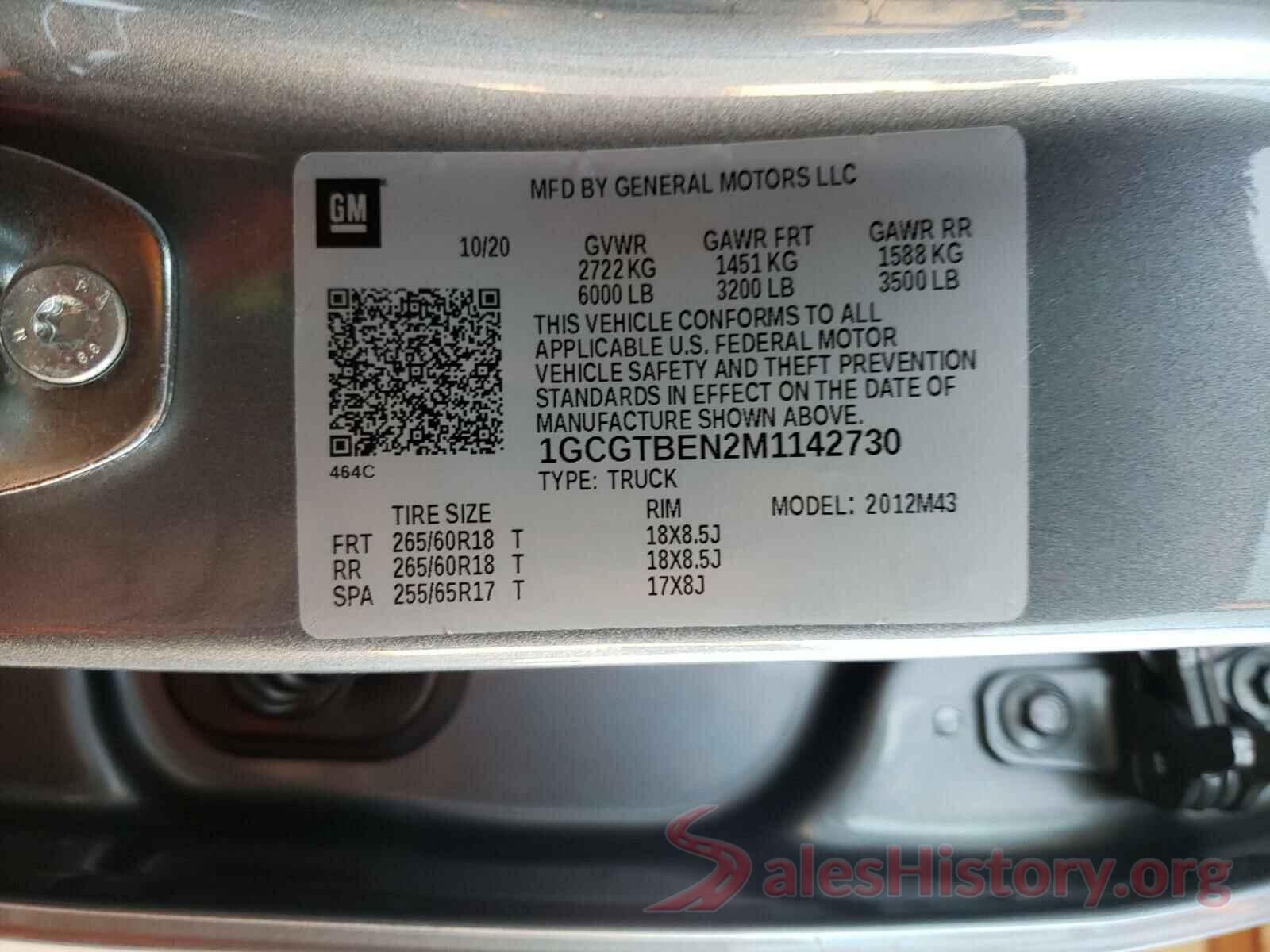 1GCGTBEN2M1142730 2021 CHEVROLET COLORADO