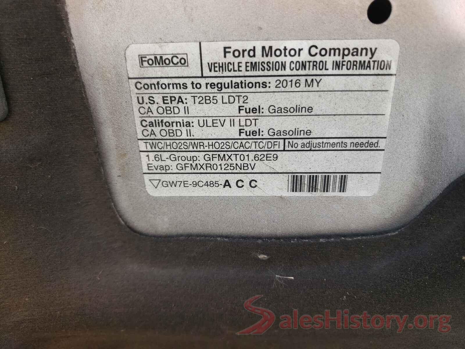 1FMCU0GX8GUA99802 2016 FORD ESCAPE