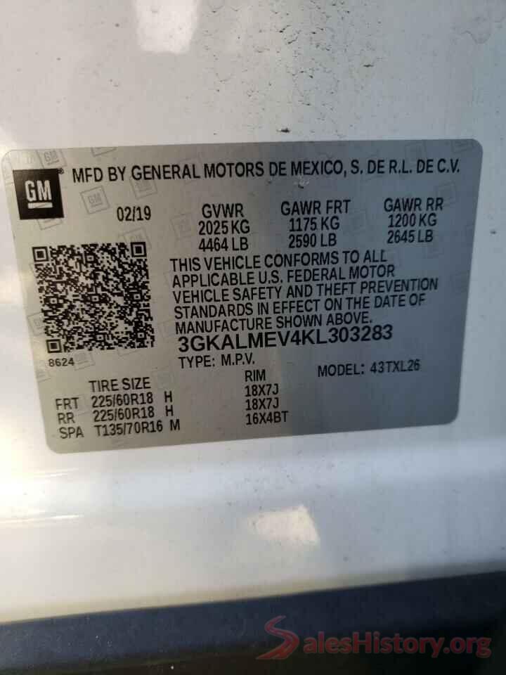 3GKALMEV4KL303283 2019 GMC TERRAIN