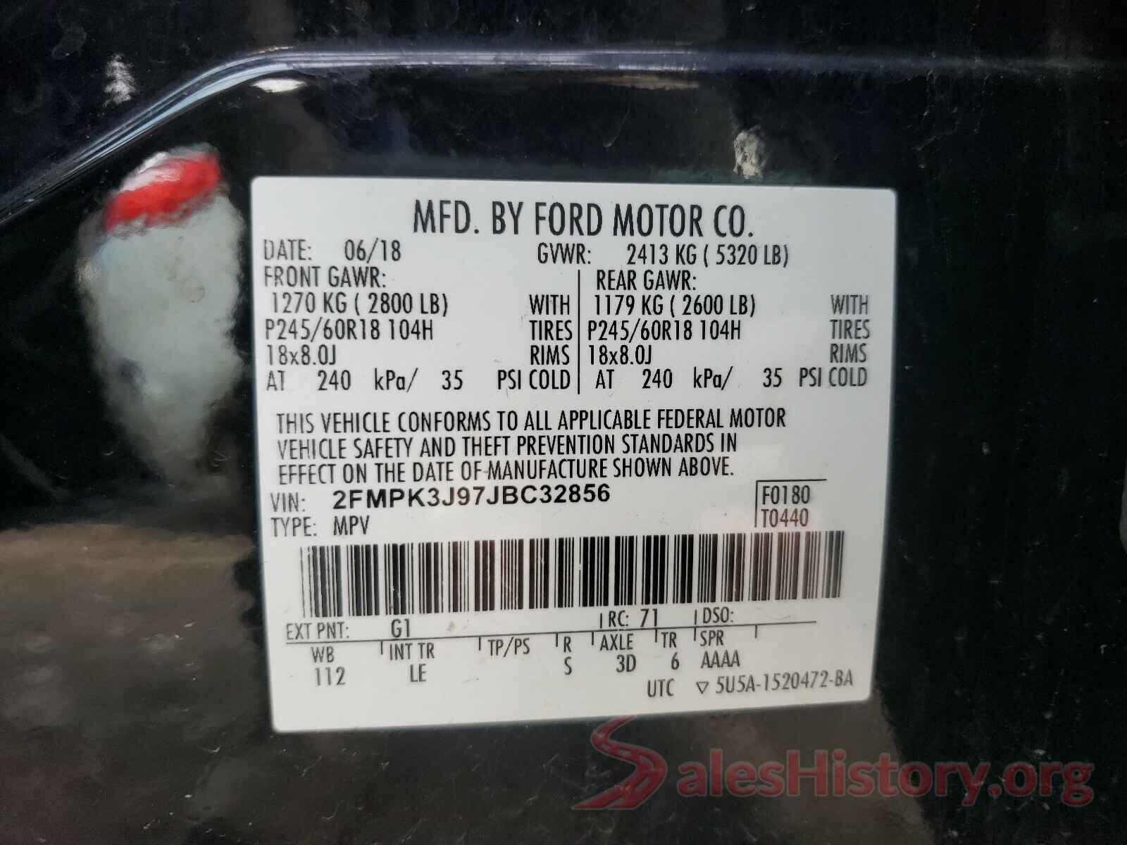 2FMPK3J97JBC32856 2018 FORD EDGE