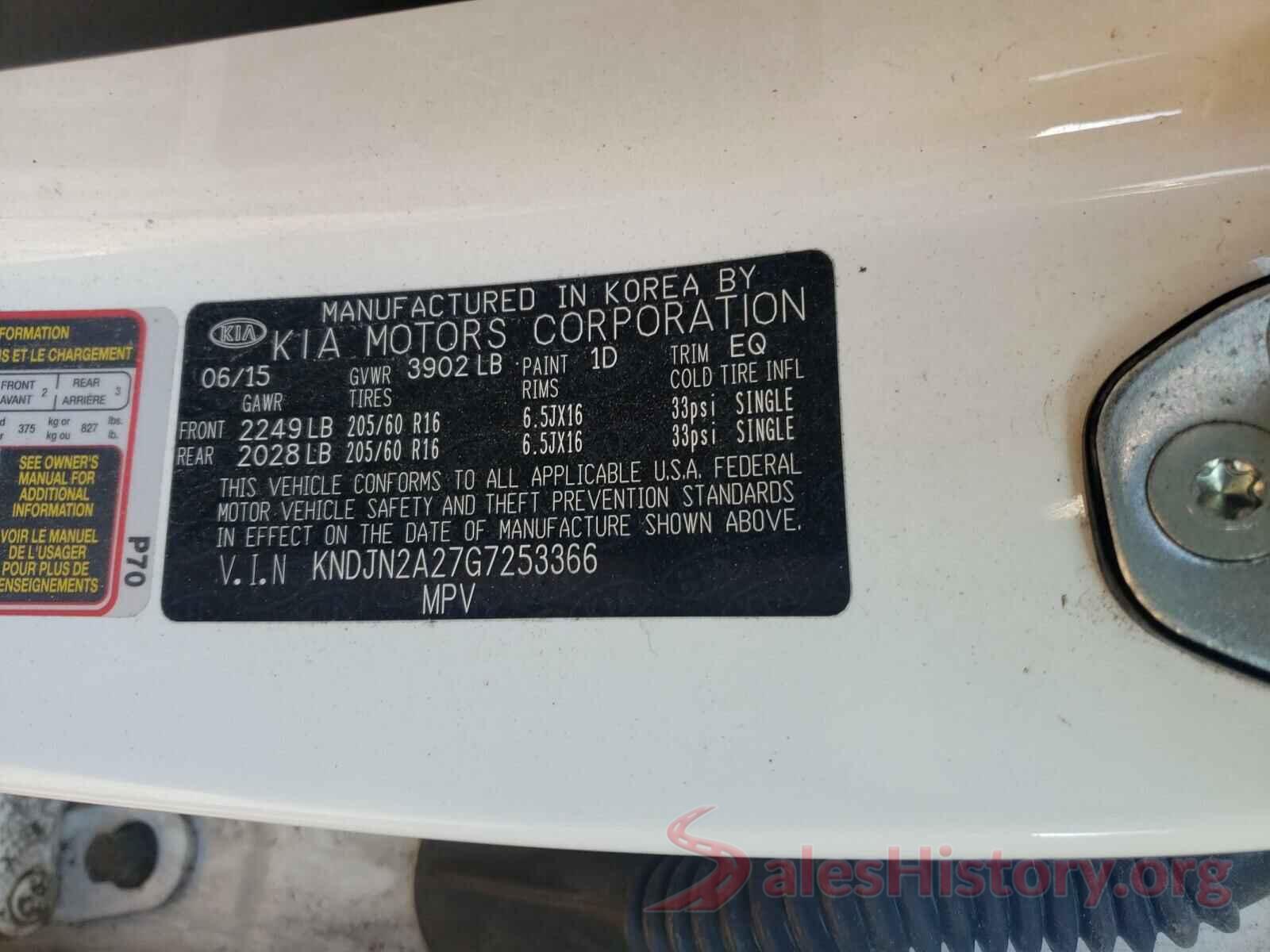 KNDJN2A27G7253366 2016 KIA SOUL