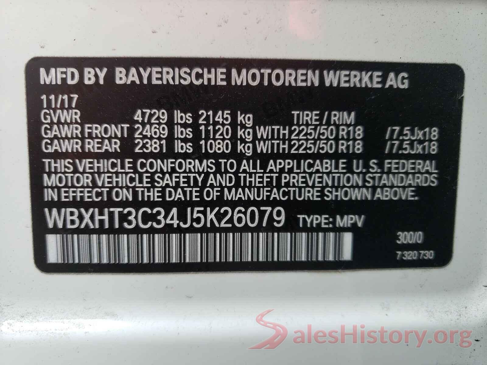 WBXHT3C34J5K26079 2018 BMW X1