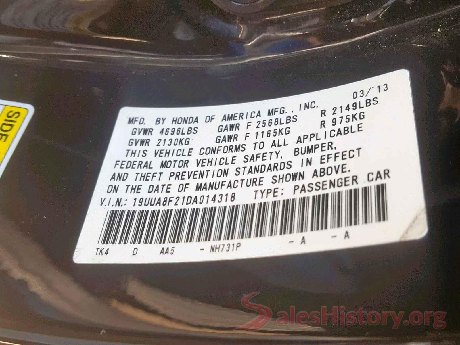 19UUA8F21DA014318 2013 ACURA TL