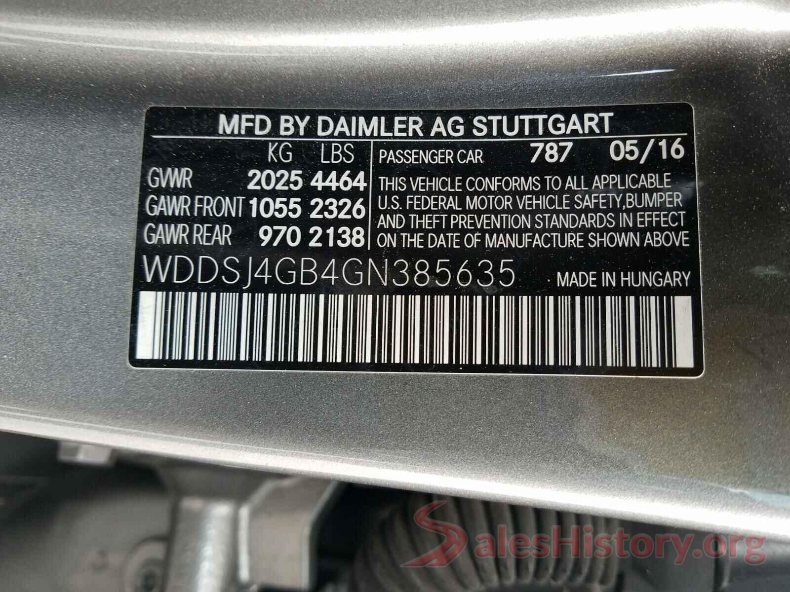 WDDSJ4GB4GN385635 2016 MERCEDES-BENZ C CLASS