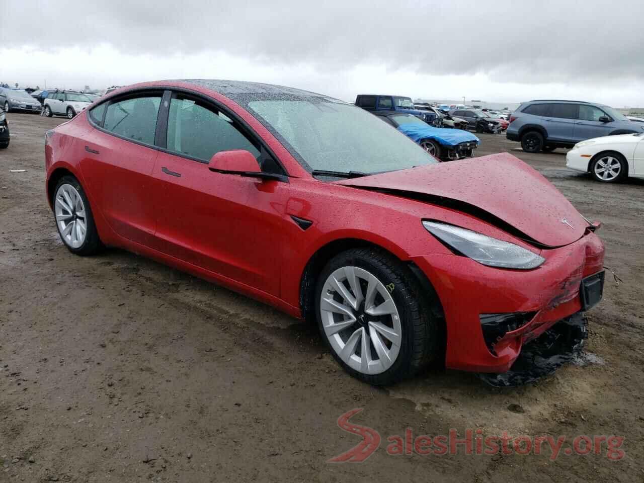 5YJ3E1EB8NF192405 2022 TESLA MODEL 3