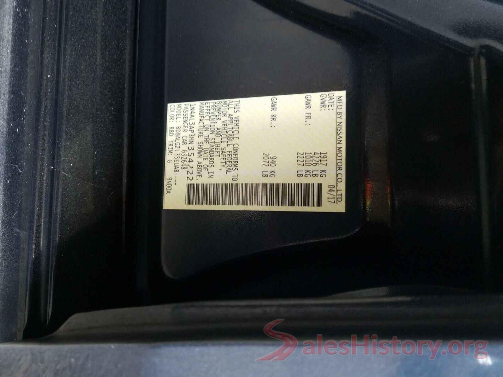 1N4AL3AP3HN354222 2017 NISSAN ALTIMA