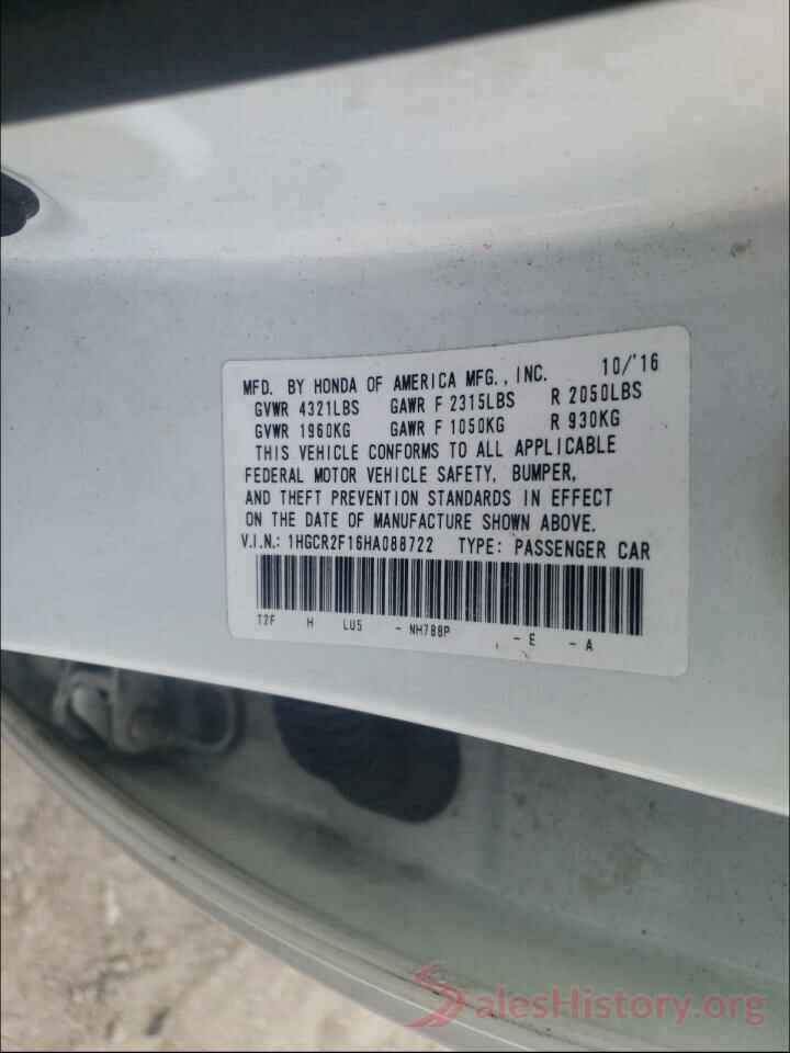 1HGCR2F16HA088722 2017 HONDA ACCORD