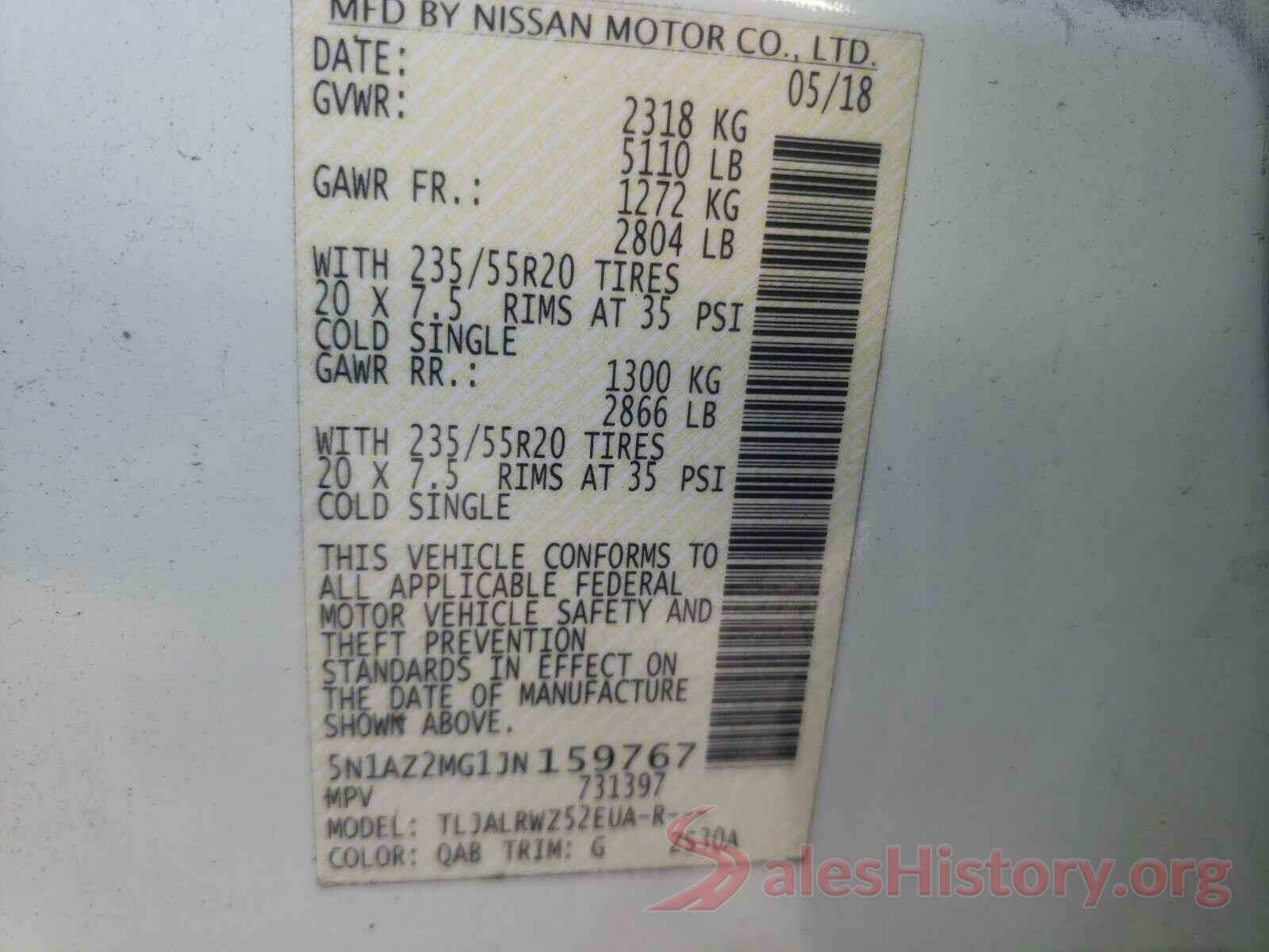 5N1AZ2MG1JN159767 2018 NISSAN MURANO