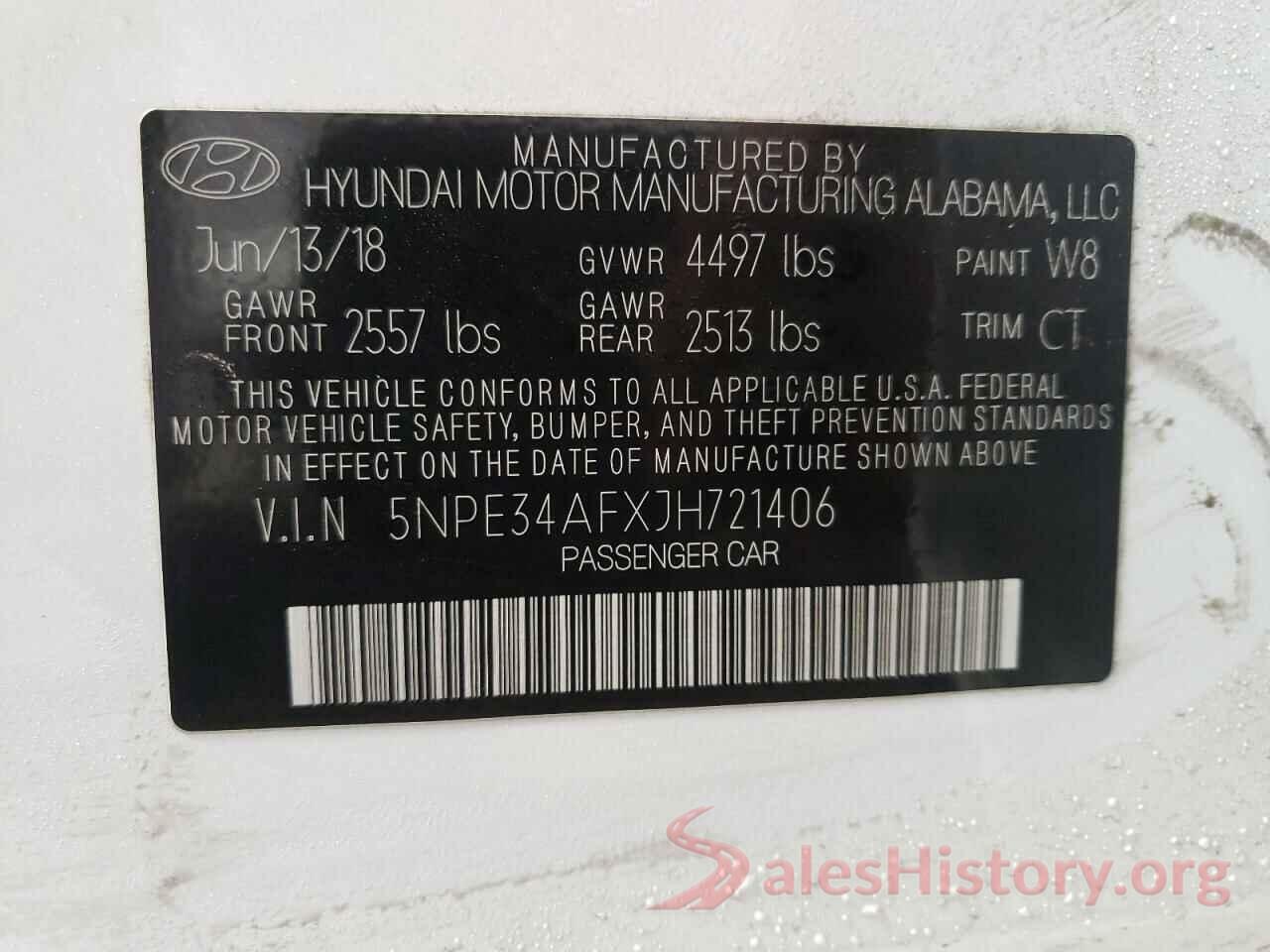 5NPE34AFXJH721406 2018 HYUNDAI SONATA